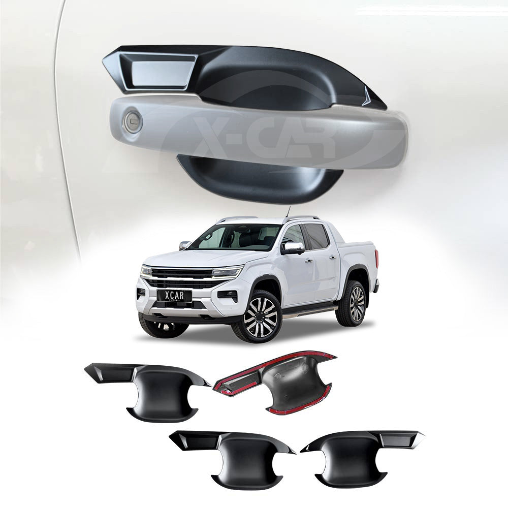 Door Handles Bowl Inserts Cover for Volkswagen Amarok NF Series 2023-Onwards Dual Cab Matt Black protector Accessories Set of 4