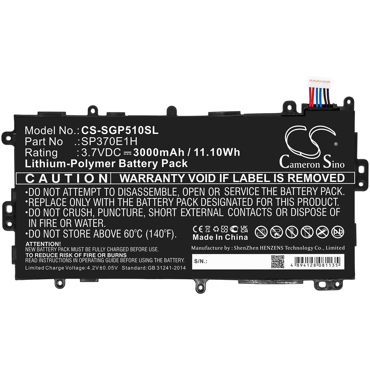 Battery for Samsung GT-N5110 N5100 N5120 SGH-I467 Galaxy Note 8.0 SP3770E1H