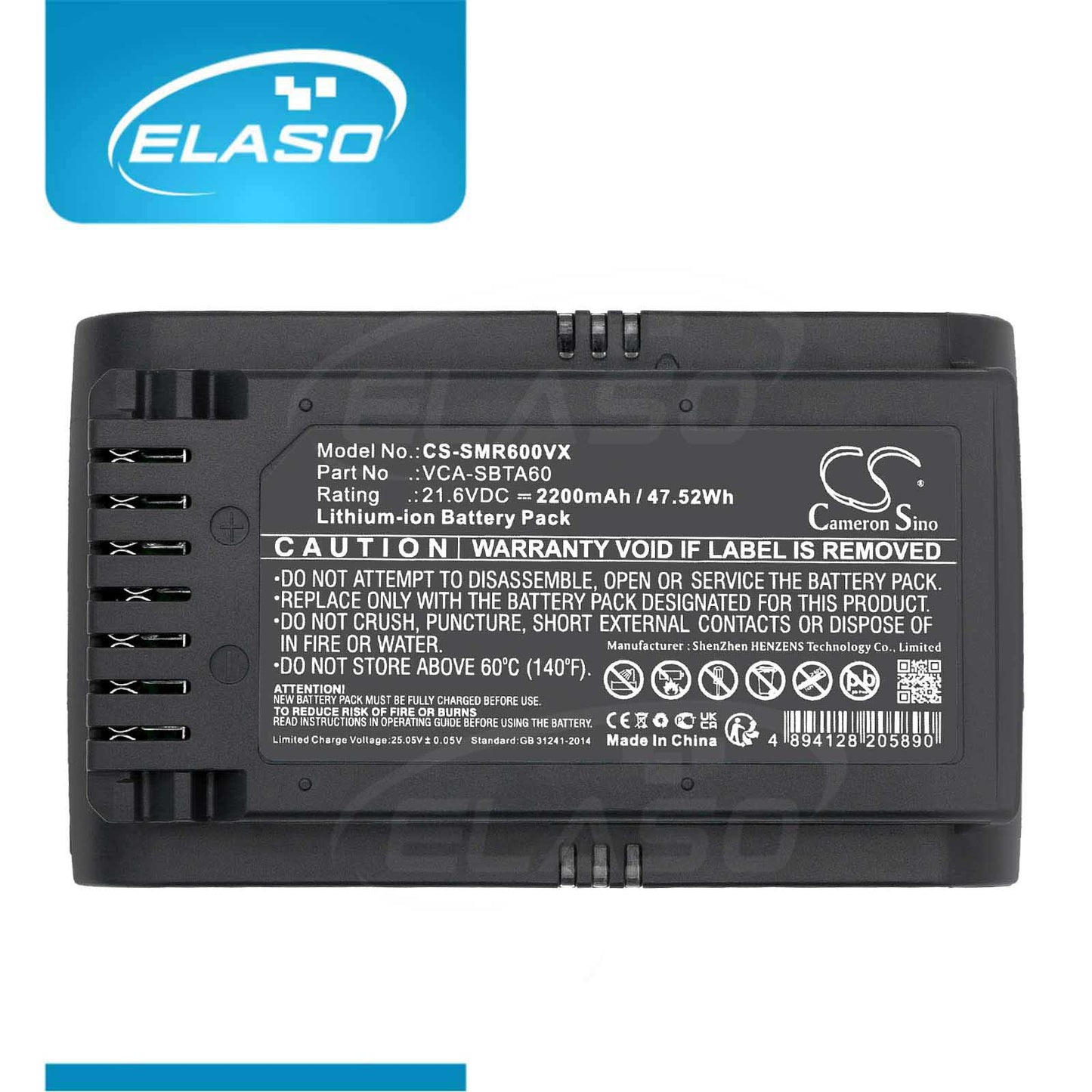 Replacement Battery for Samsung Jet 60 Flex Stick Vacuum Cleaner VS15A6031N5-AA VS15A6031R1-EE VS15A6031R7-AA VS15A6032R7-AA VS15A6032R7 VS15A6031R7 VS15A6031N5 VCA-SBTA60 VS20B75ACR5 VS20B75AGR1