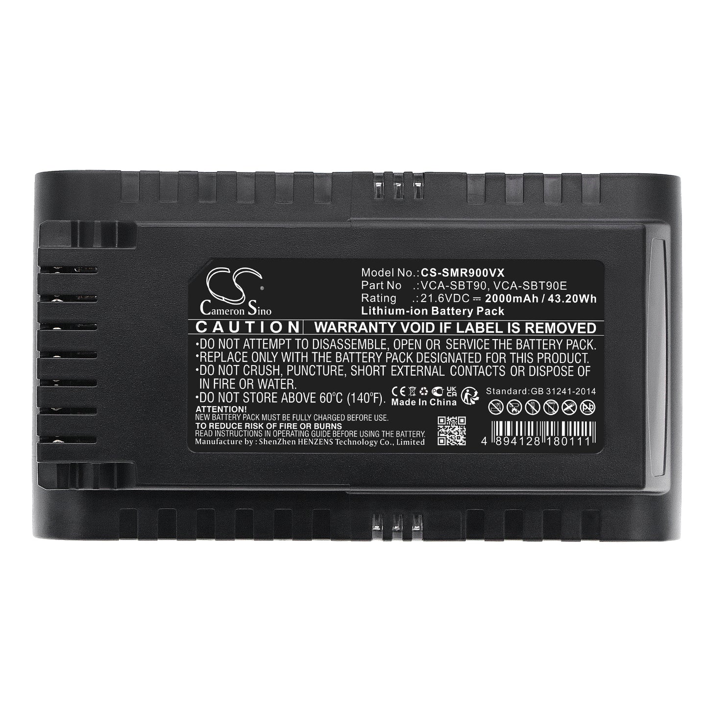 Replacement Battery for Samsung Jet 70 75E 90 Complete Stick/Pet Stick/Pro Stick/Elite Vacuum Cleaner, VCA-SBT90 VCA-SBT90E DJ96-00221A VCA-SBT90EB