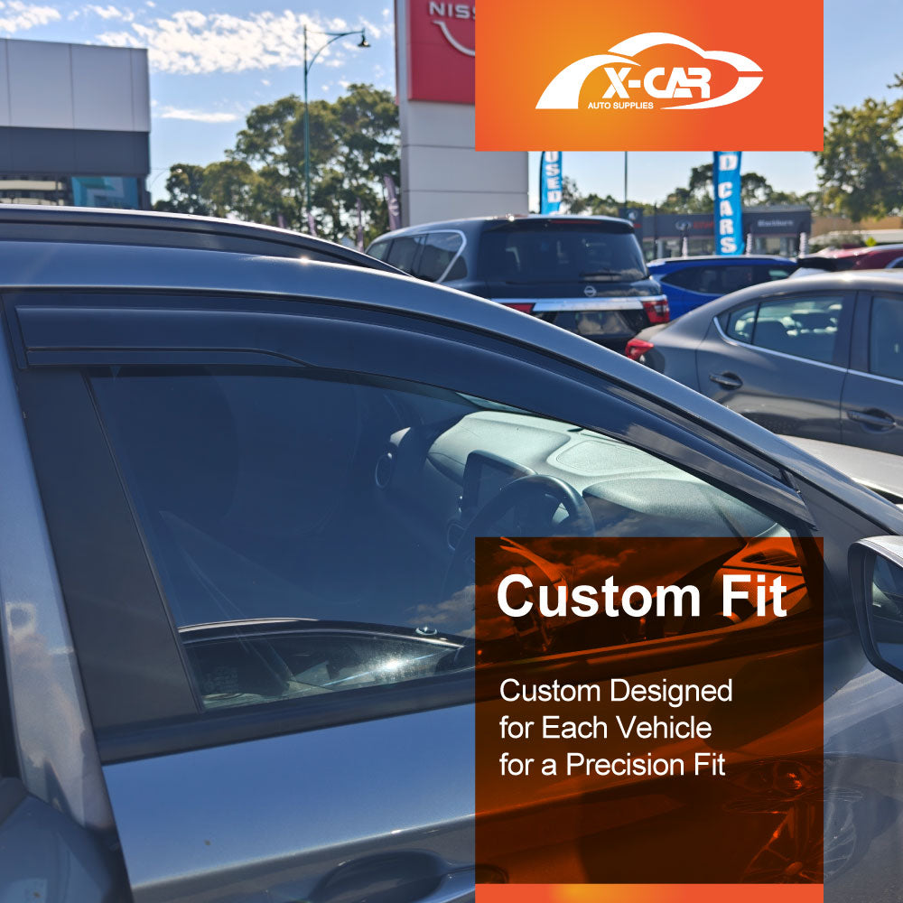 Weathershields for Hyundai Kona 2017-2023 Car Weather Shields Wind Deflectors Window Sun Visor 4-Piece Set