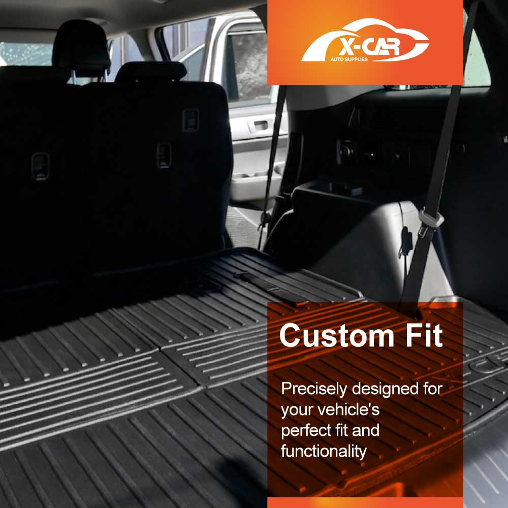 3D Floor Mats Boot Liner for Hyundai SantaFe Santa Fe 6/7 Seater 2024-Onwards All Weather Heavy Duty Cargo Car Trunk Luggage Tray