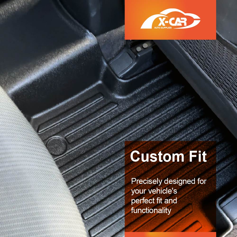 Floor Mats Boot Liner Set for Hyundai Tucson 2015-2021 All Weather Heavy Duty Cargo Kick Mats Back Seat Protector Cover