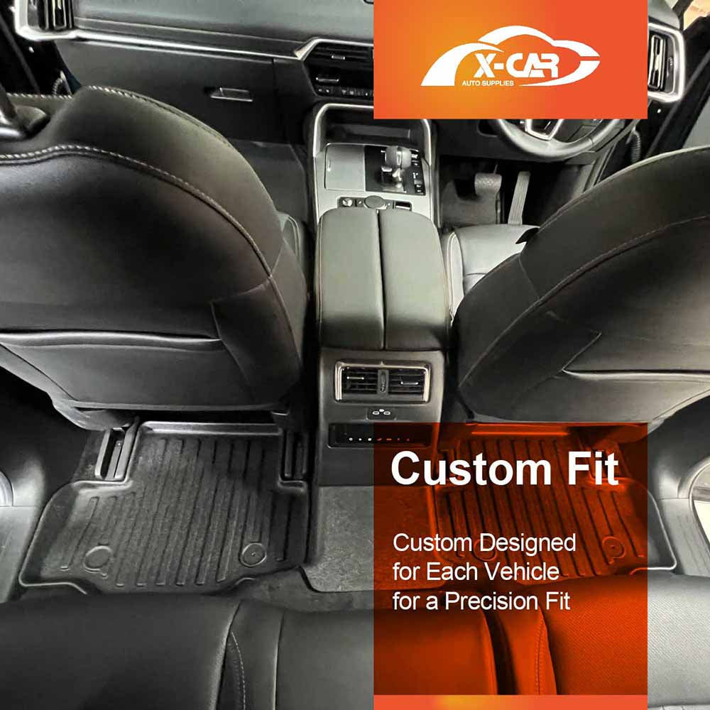 Front Rear Floor Mats for Mazda CX-90 CX90 2023-Onwards Heavy Duty All Weather Car Mats Carpet Liner Set