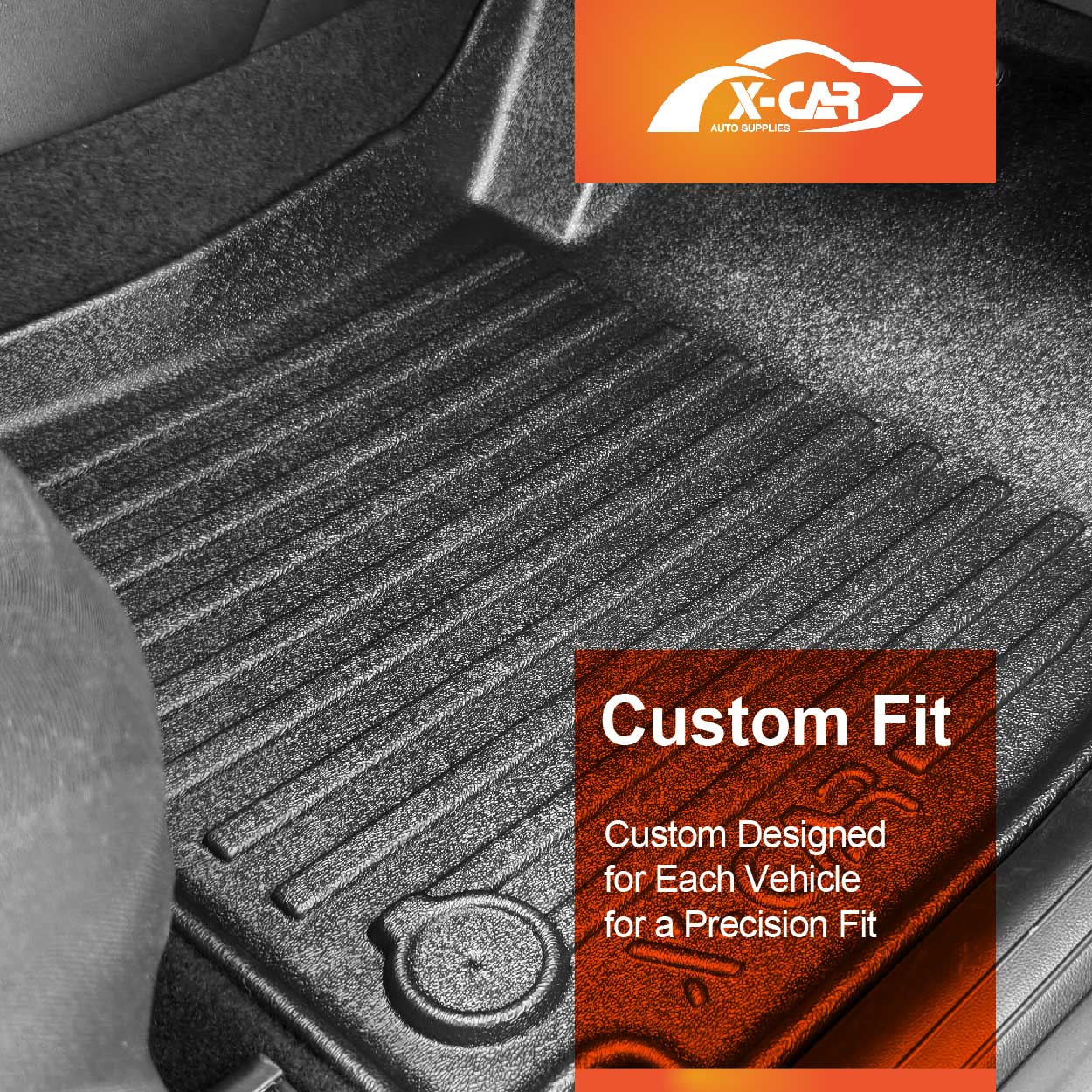 Floor Mats Boot Liner Set for Hyundai Kona 2023-2025 All Weather Heavy Duty Cargo Kick Mats Back Seat Protector Cover