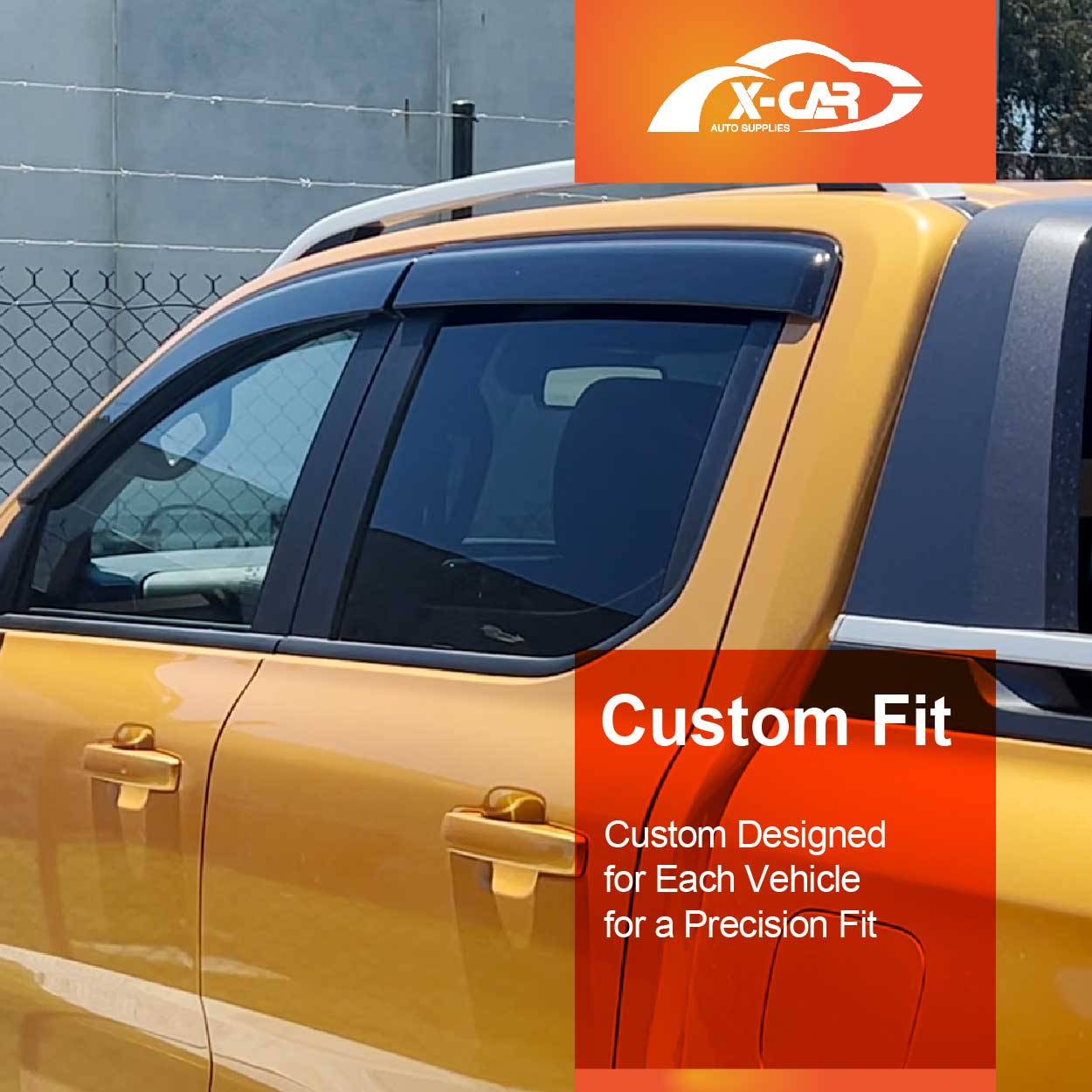 OEM Weathershields for Ford Next-Gen Ranger 2022-Onwards Double Cab Car Weather Shields Wind Deflectors Window Sun Visors