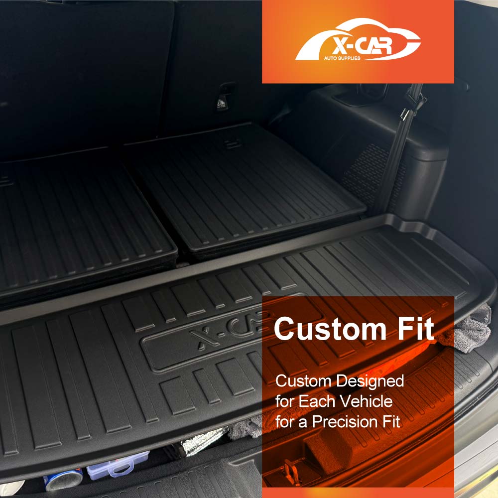 3D Floor Mats Boot Liner for Honda CRV CR-V 7 Seats 2023-Onwards All Weather Heavy Duty TPE Cargo Car Trunk Luggage Tray