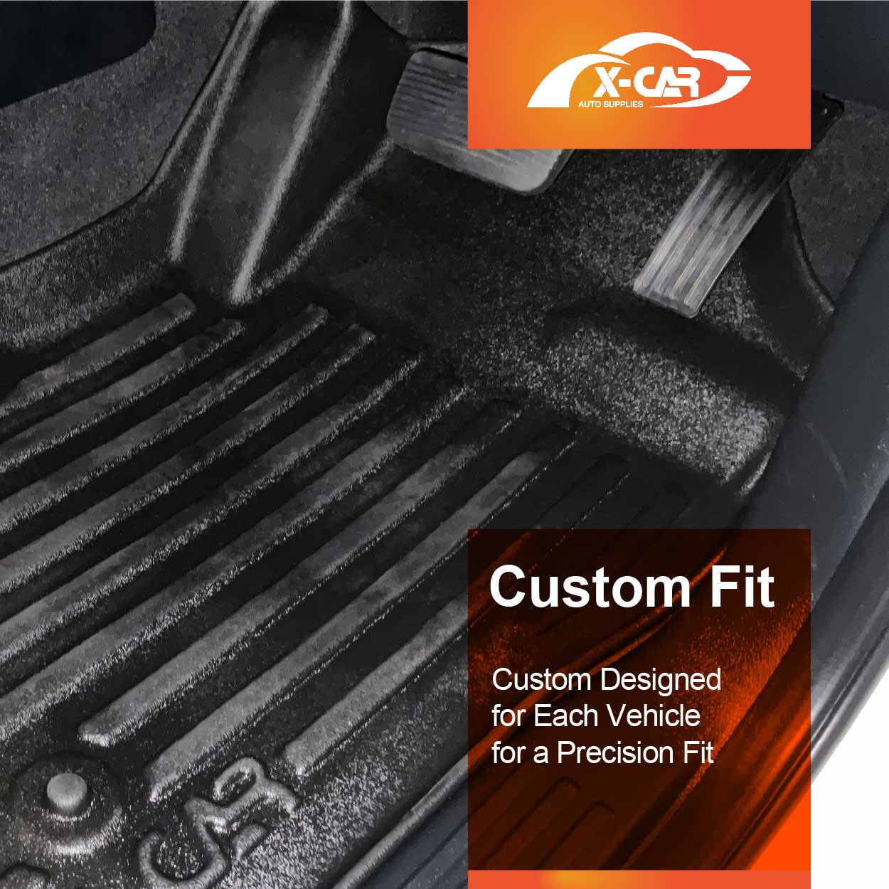 Front Rear Floor Mats for Ford Everest 2022-Onwards All Weather Heavy Duty TPE Cargo Car Trunk Luggage Tray