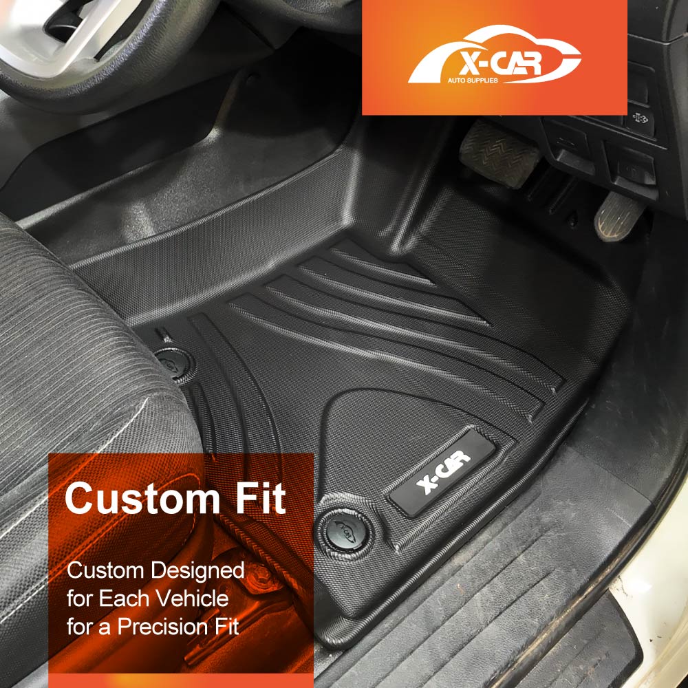 3D Floor Mats Tub Liner for Toyota Hilux Dual Cab 2016-2025 Plastic Tub A-Deck All Weather Heavy Duty Cargo Car Trunk Tailgate Ute Protector