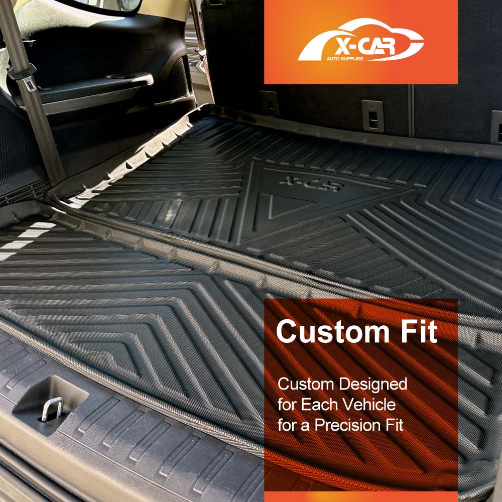 3D Floor Mats Boot Liner for LDV D90 2017-2024 All Weather Heavy Duty Cargo Car Trunk Luggage Tray