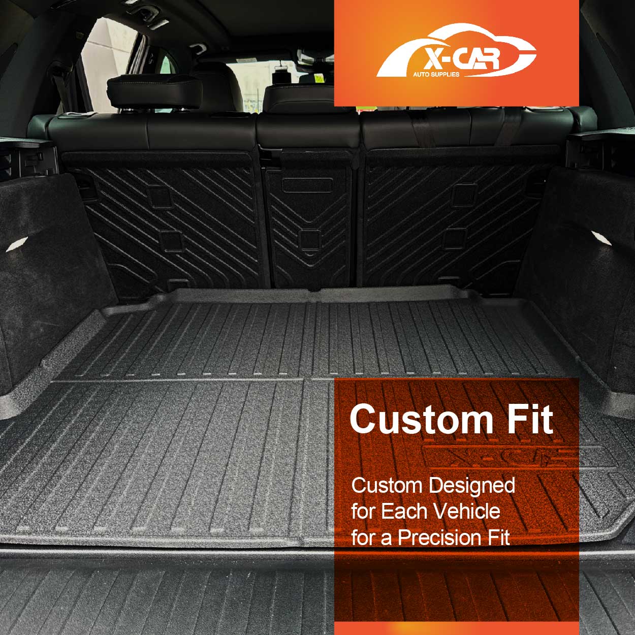 3D Floor Mats Boot Liner Set for BMW X5 X5M G05 F95 2018-Onwards All Weather Heavy Duty Cargo Car Trunk Luggage Tray