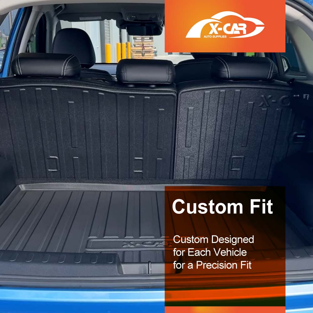 Floor Mats Boot Liner Set for GWM Haval Jolion 2024-Onwards All Weather Cargo Kick Mats Back Seat Protector Cover With Upper Boot Level