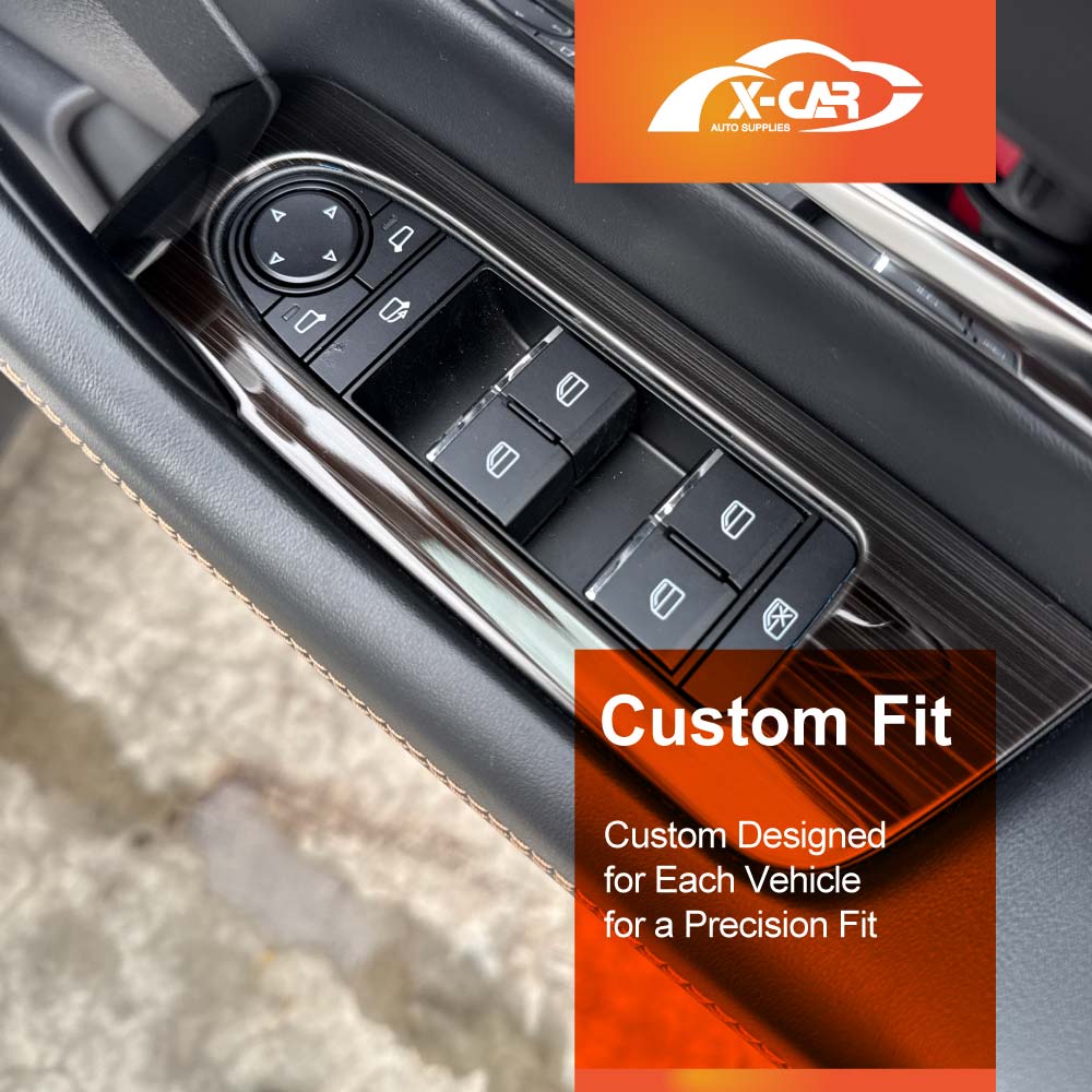 Power Window Control Switch Panel Trim for Mazda CX-70 CX70 2024-Onwards Stainless Steel Style Decor Cover Protector