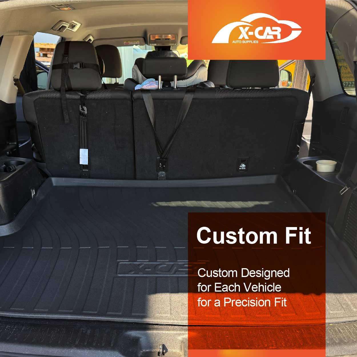 Front Rear Floor Mats Boot Liner for Toyota Kluger 2014-2021 All Weather Heavy Duty Cargo Car Trunk Luggage Tray