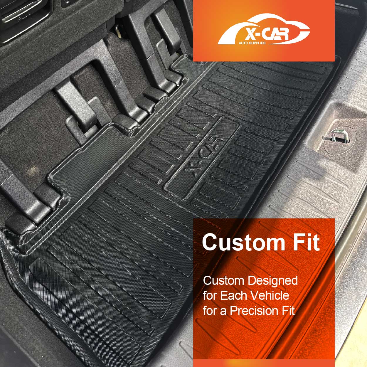 Boot Liner for Kia Carnival 2014-Onwards Heavy Duty Cargo Trunk Mat with Third Row Seats Upright