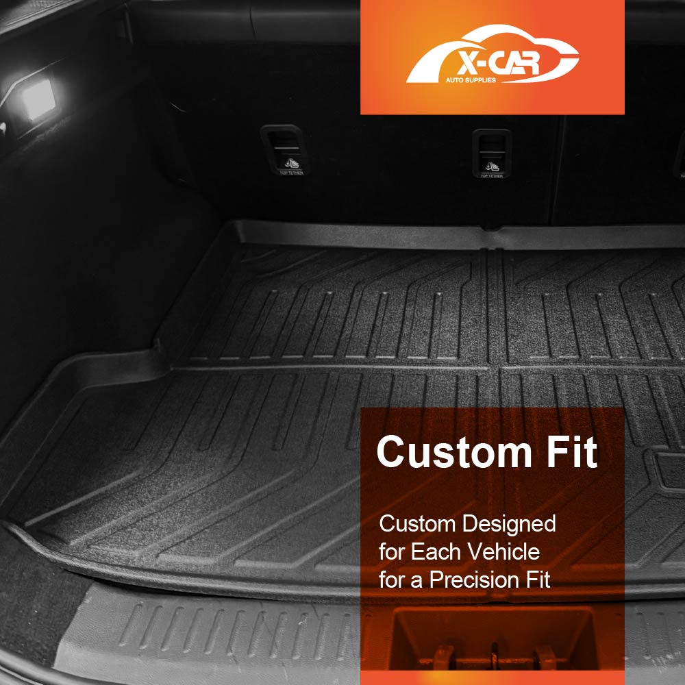 Floor Mats Boot Liner Set for Chery Tiggo 7 Super Hybrid 2025-Onwards All Weather Heavy Duty Car Trunk Cargo Kick Back Seat Cover