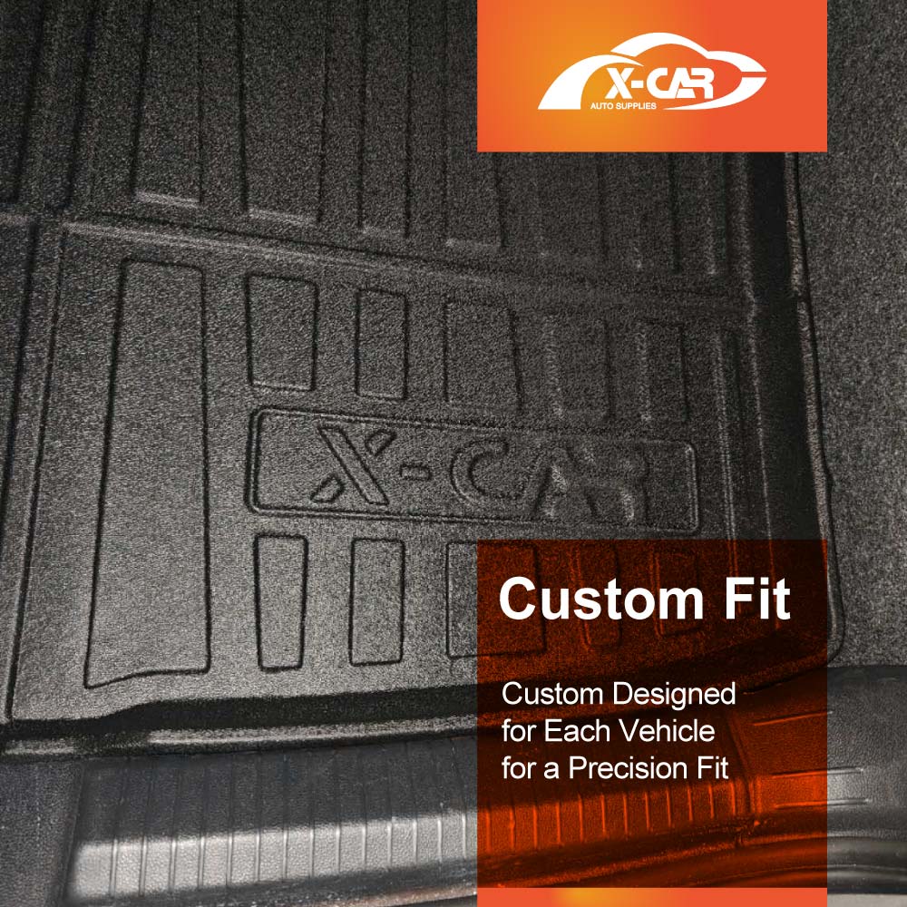 3D Floor Mats Boot Liner Set for Volkswagen Polo MK6 Hatch 2018-Onwards All Weather Heavy Duty Cargo Car Trunk Luggage Tray
