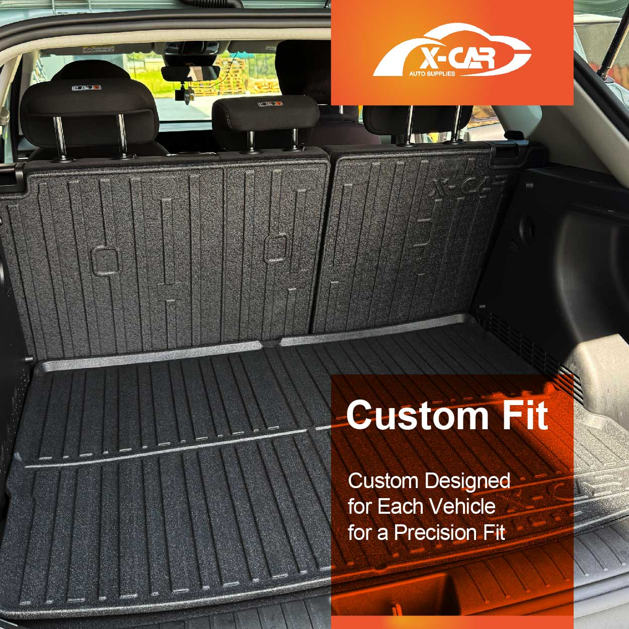 3D Floor Mats Boot Liner for Hyundai Kona 2023-2025 All Weather Heavy Duty Cargo Car Trunk Luggage Tray