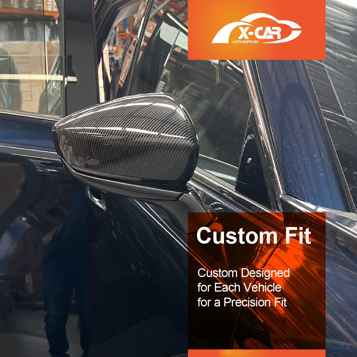 Rear View Mirror Trim Cover for Mazda CX-60 CX60 2023-Onwards Exterior Accessories Side Mirror Cap Carbon Fiber Style