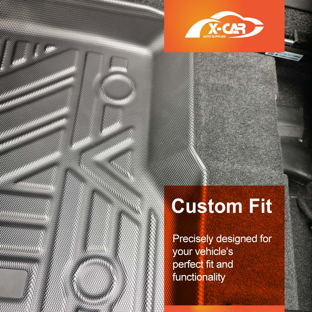 3D Floor Mats Boot Liners for Chery Tiggo 8 Pro Max 2024-Onwards All Weather Heavy Duty Cargo Kick Back Seat Protector Cover Set of 9
