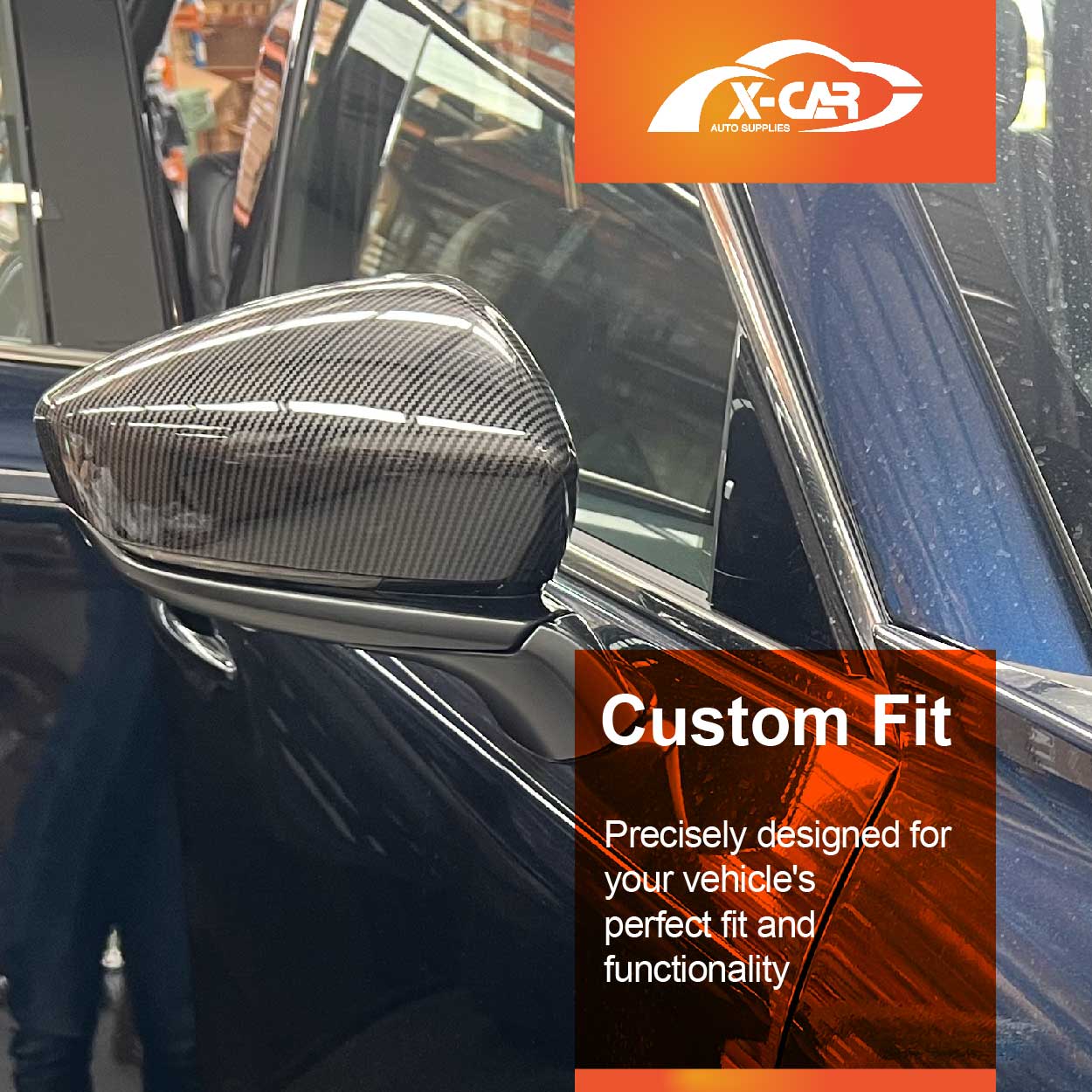 Rear View Mirror Trim Cover for Mazda CX-70 CX70 2024-Onwards Exterior Accessories Side Mirror Cap Carbon Fiber Style