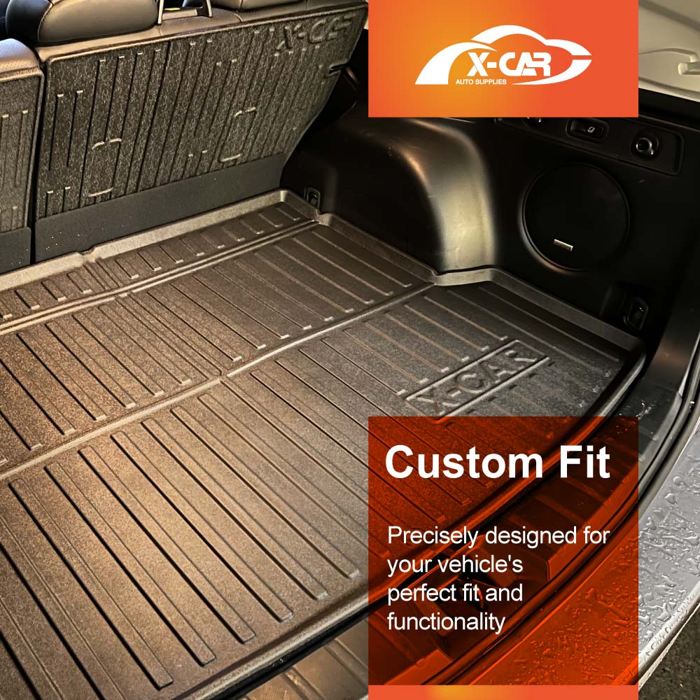 3D Floor Mats Boot Liner for Subaru Forester 5th Gen 2018-2025 With Subwoofer All Weather Heavy Duty Cargo Car Trunk Luggage Tray