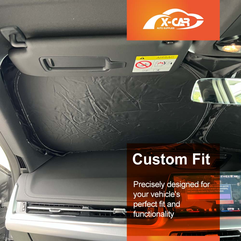 WindScreen Sun Shade for BMW X1 U11 Series 2022-2025 Blocks UV Rays Foldable Custom Wind Screen Sun Visor Protector