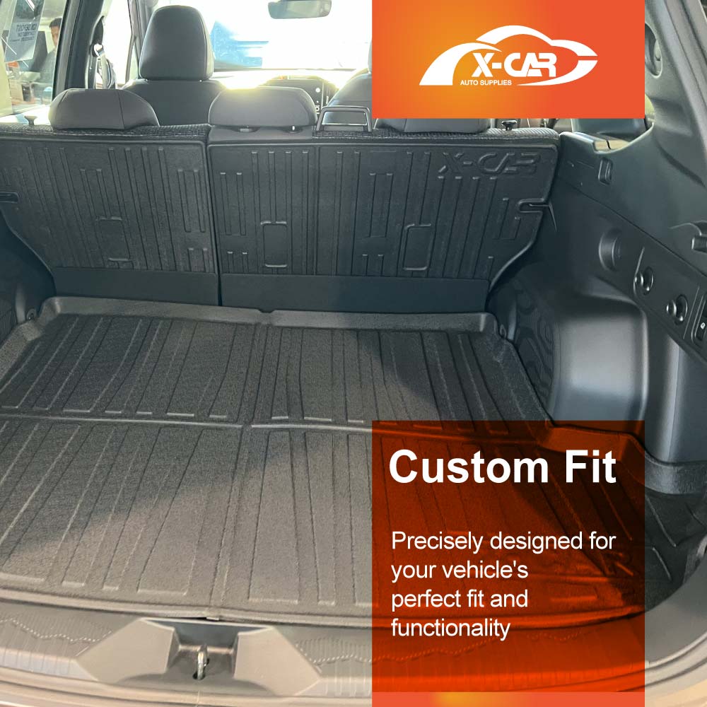 Boot Liner Back Seat Protector for Subaru Forester 6th Gen 2025-Onwards Without Subwoofer All Weather Heavy Duty Cargo Car Trunk Kick Mats