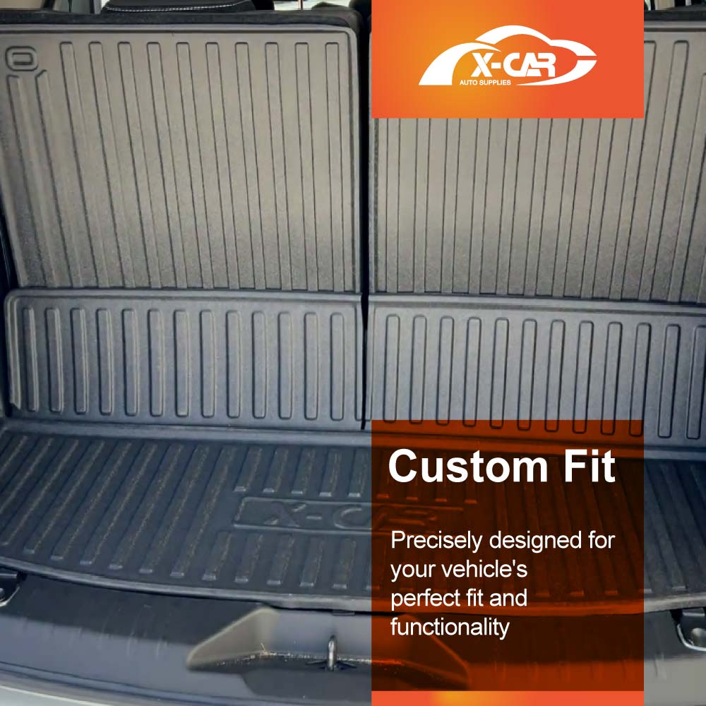 3D Floor Mats Boot Liner Set for Isuzu MU-X MUX 2022-Onwards All Weather Heavy Duty Cargo Kick Mats Back Seat Protector Cover