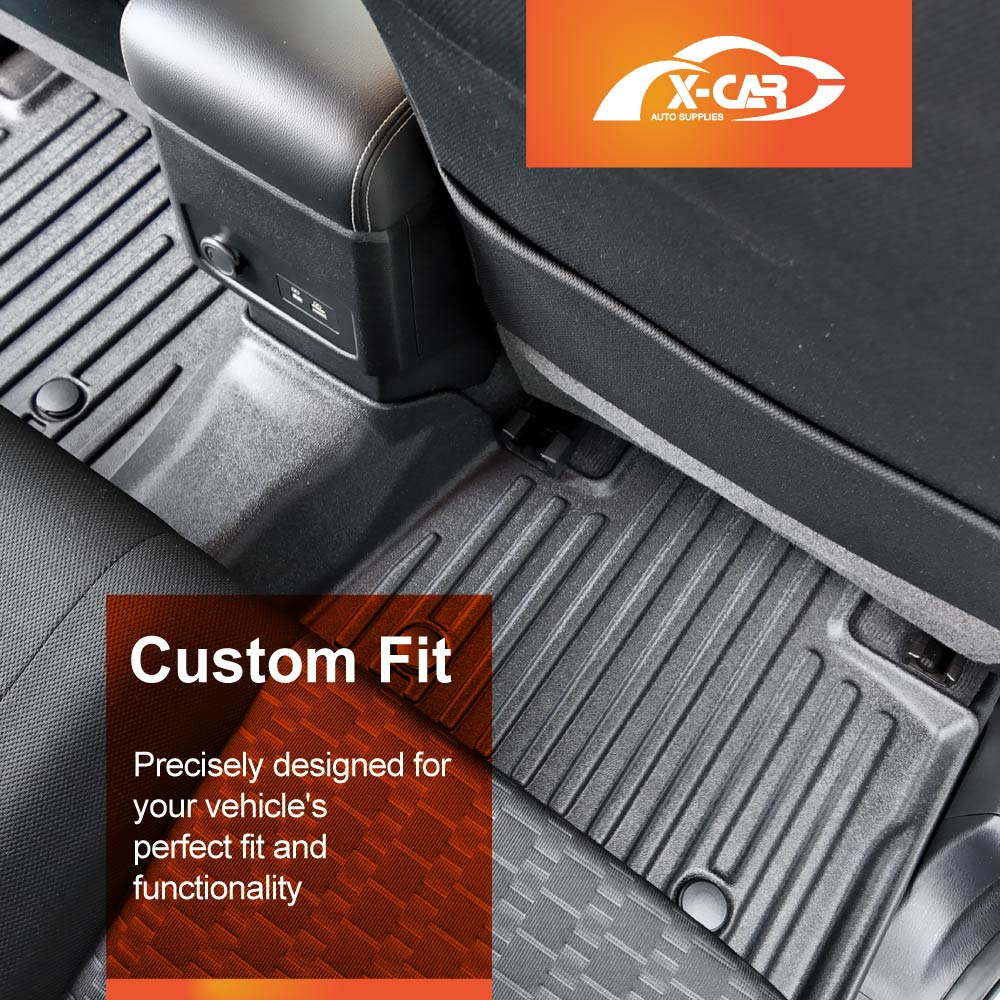 3D Floor Mats Tub Liner for Mitsubishi Triton MV Double Cab 2024-Onwards With Plastic Tub All Weather Heavy Duty Cargo Car Trunk Luggage Tray