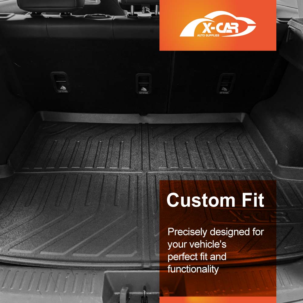 Floor Mats Boot Liner Set for Chery Tiggo 7 Super Hybrid 2025-Onwards All Weather Heavy Duty Car Trunk Cargo Kick Back Seat Cover