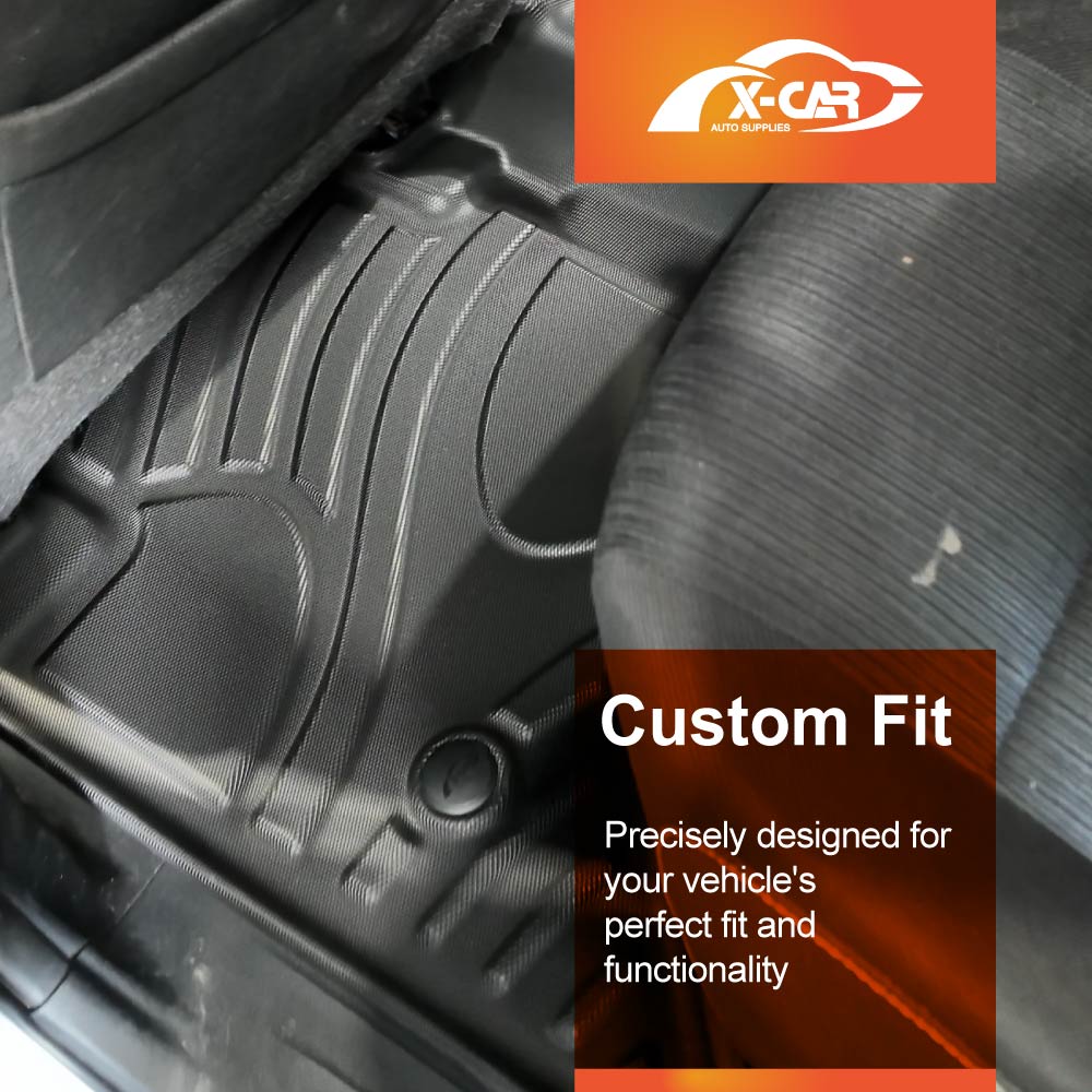 3D Floor Mats Tub Liner for Toyota Hilux Dual Cab 2016-2025 Plastic Tub A-Deck All Weather Heavy Duty Cargo Car Trunk Tailgate Ute Protector