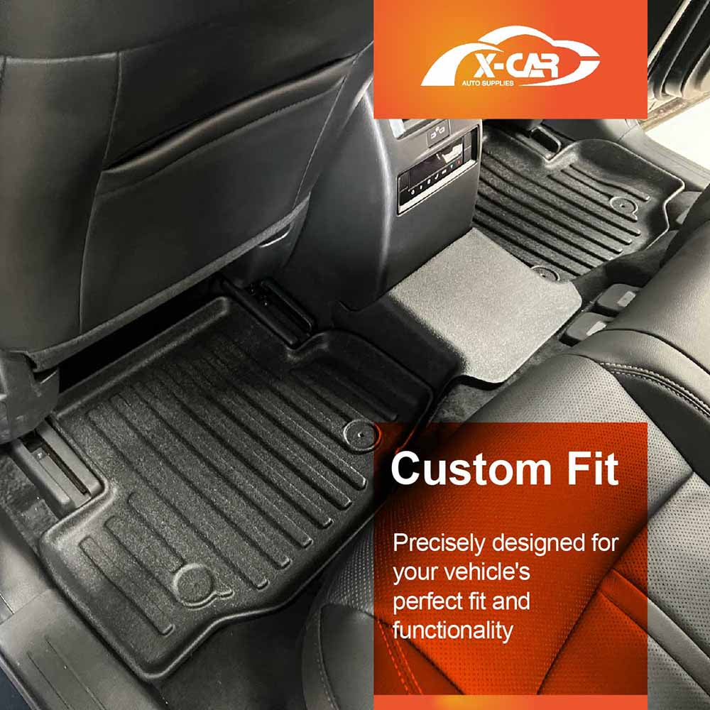 Floor Mats Boot Liner Set for Mazda CX-90 CX90 2023-Onwards All Weather Heavy Duty Cargo Kick Mats Back Seat Protector Cover