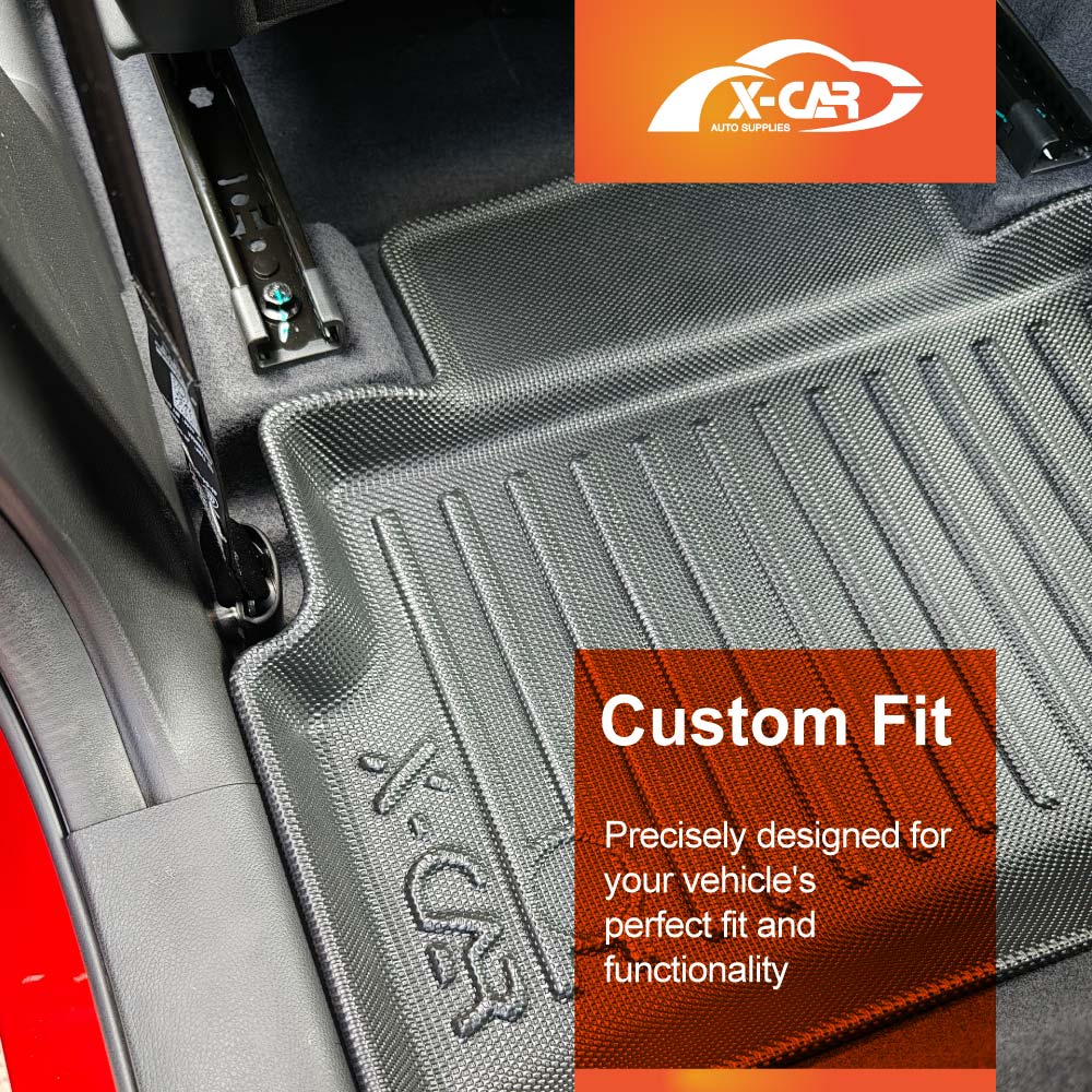 3D Floor Mats Boot Liner Set for Chery Tiggo 4 Hybrid 2025-Onwards All Weather Heavy Duty Cargo Kick Mats Back Seat Protector Cover