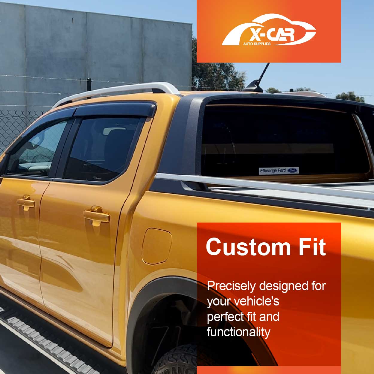 OEM Weathershields for Ford Next-Gen Ranger 2022-Onwards Double Cab Car Weather Shields Wind Deflectors Window Sun Visors