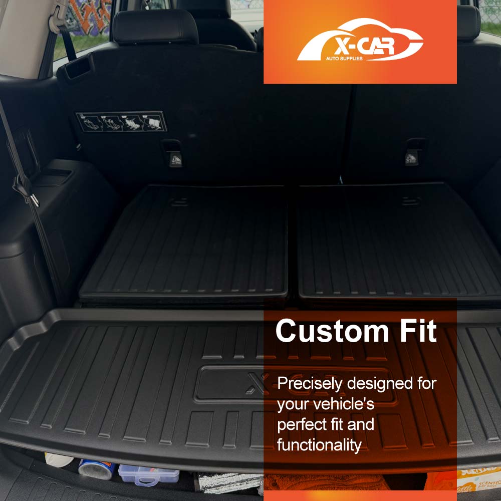 Floor Mats Boot Liner Set for Honda CRV CR-V 7-Seat 2023-Onwards All Weather Heavy Duty Cargo Kick Mats Back Seat Protector Cover