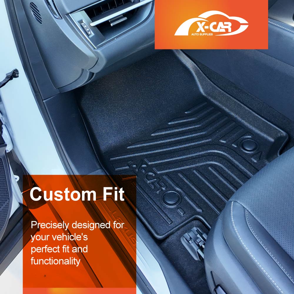 3D Floor Mats Boot Liner Set for Lexus RX350 RX350h RX500h 2022-Onwards All Weather Heavy Duty Cargo Kick Back Seat Protector Cover