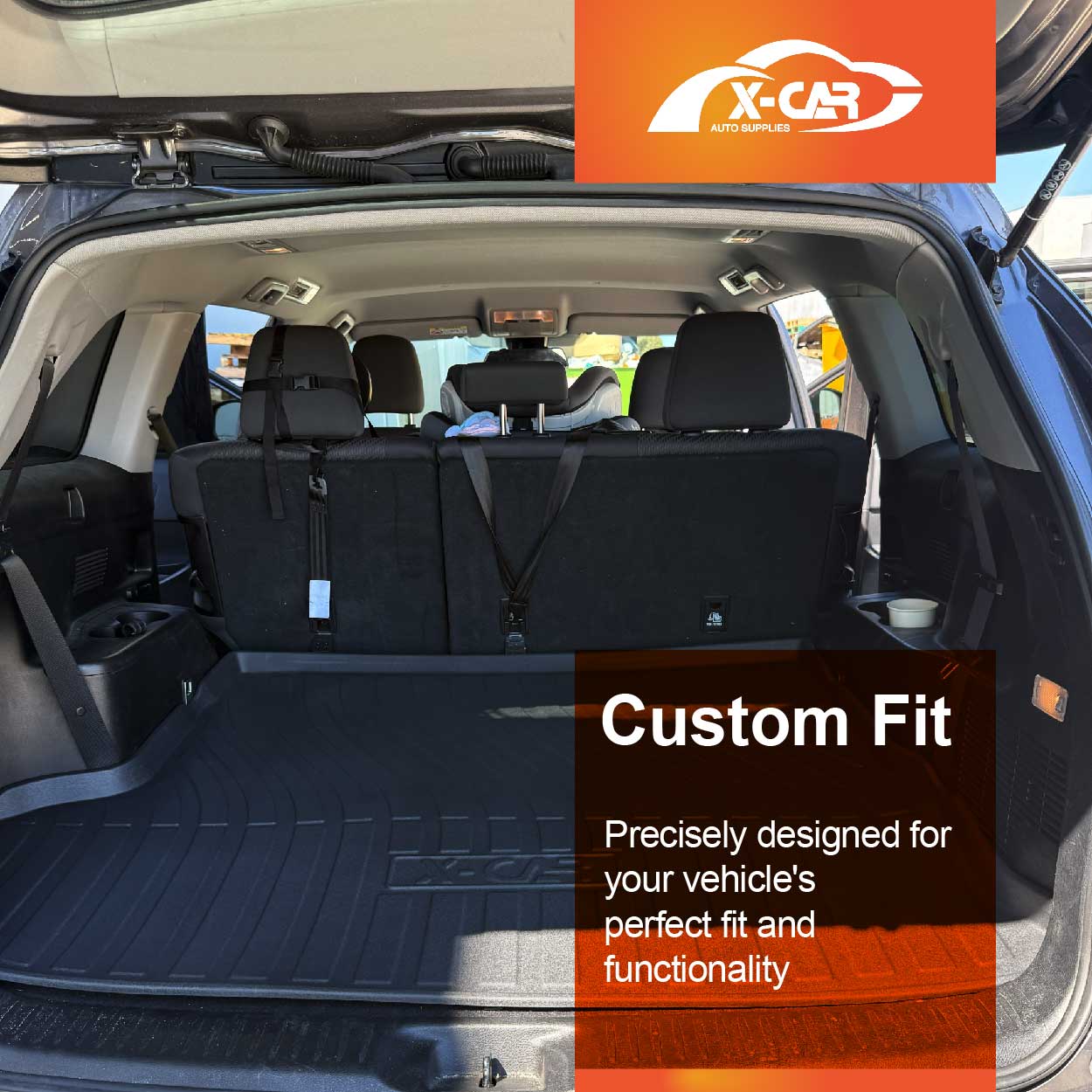 3D Floor Mats Boot Liner Set for Toyota Kluger 2014-2021 All Weather Heavy Duty Cargo Car Trunk Luggage Tray