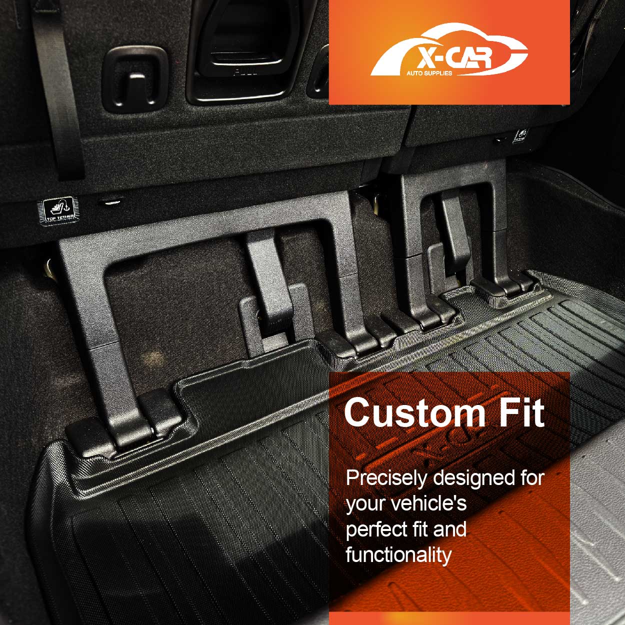 Boot Liner for Kia Carnival 2014-Onwards Heavy Duty Cargo Trunk Mat with Third Row Seats Upright