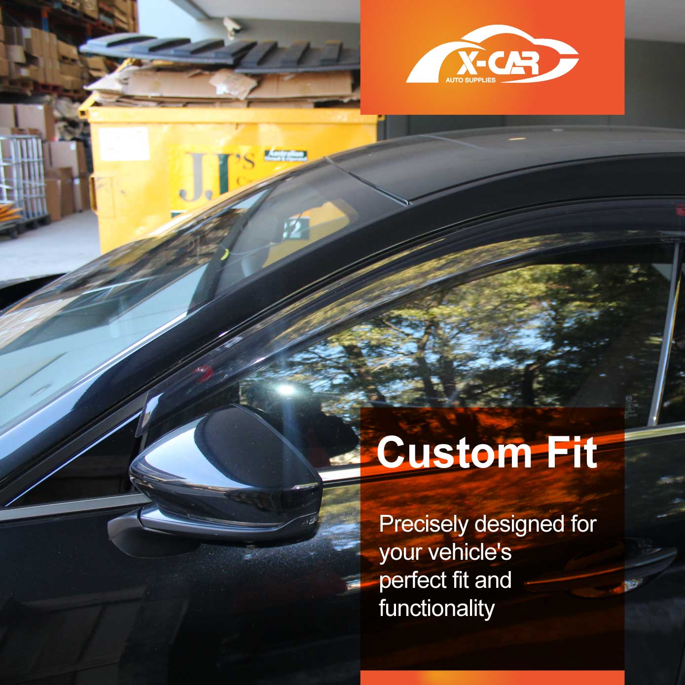 Premium Weathershields for Mazda 3 Hatch 2019-2025 Car Weather Shields Wind Deflectors Window Sun Visor 4-Piece Set