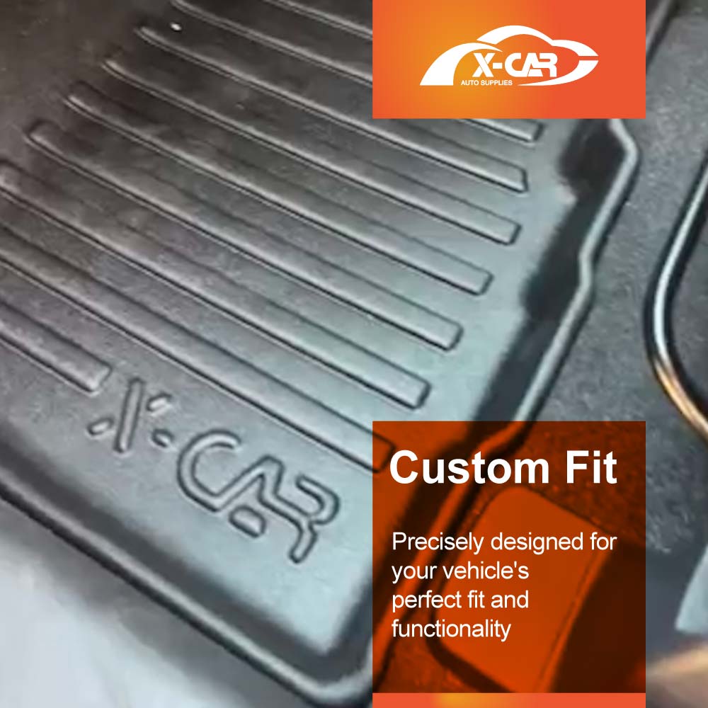 Floor Mats Boot Liner Set for Mitsubishi ASX 2010-2025 All Weather Heavy Duty Cargo Kick Mats Back Seat Protector Cover