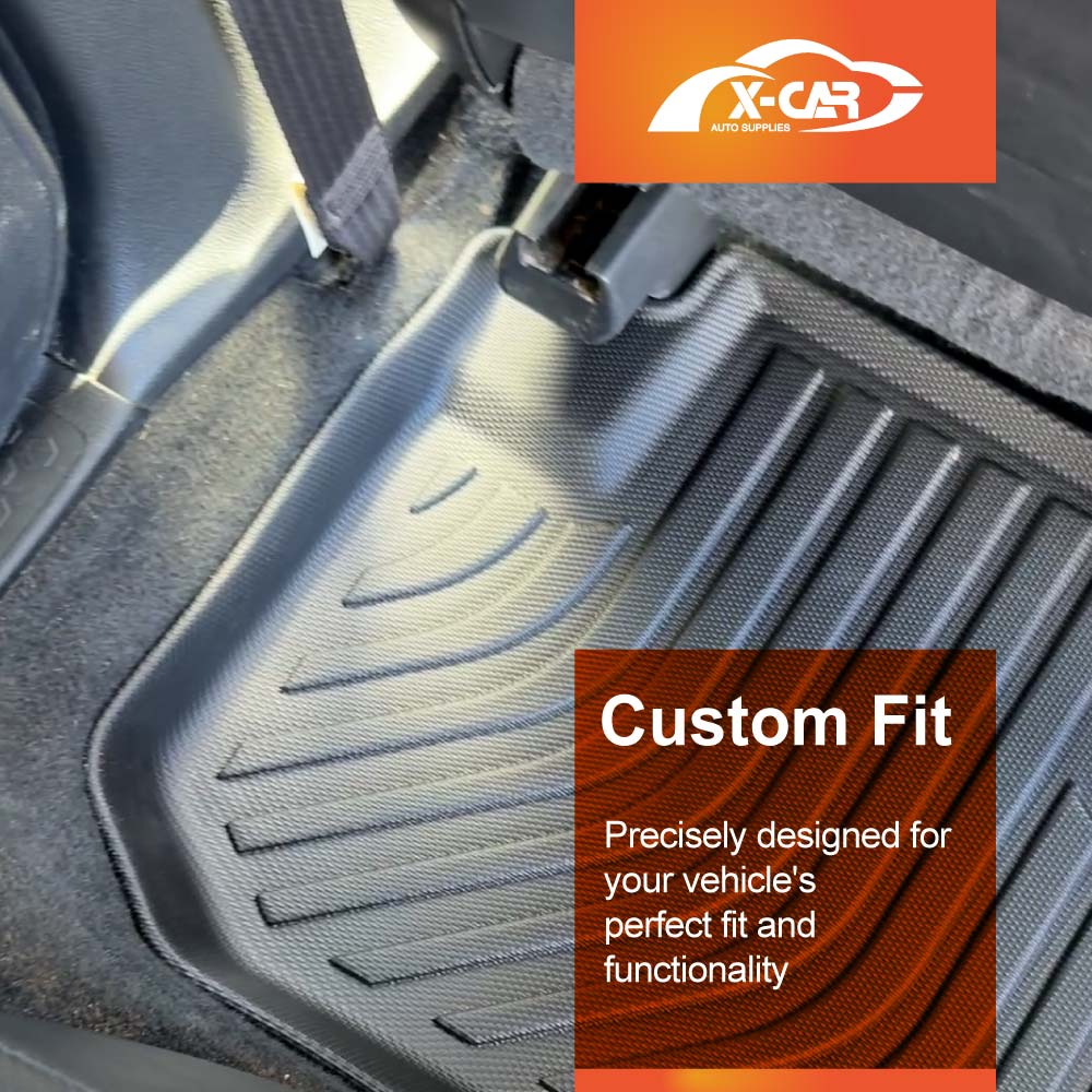 3D Floor Mats Boot Liner Set for Subaru Forester Auto 2012-2018 All Weather Heavy Duty Cargo Kick Mats Back Seat Protector Cover