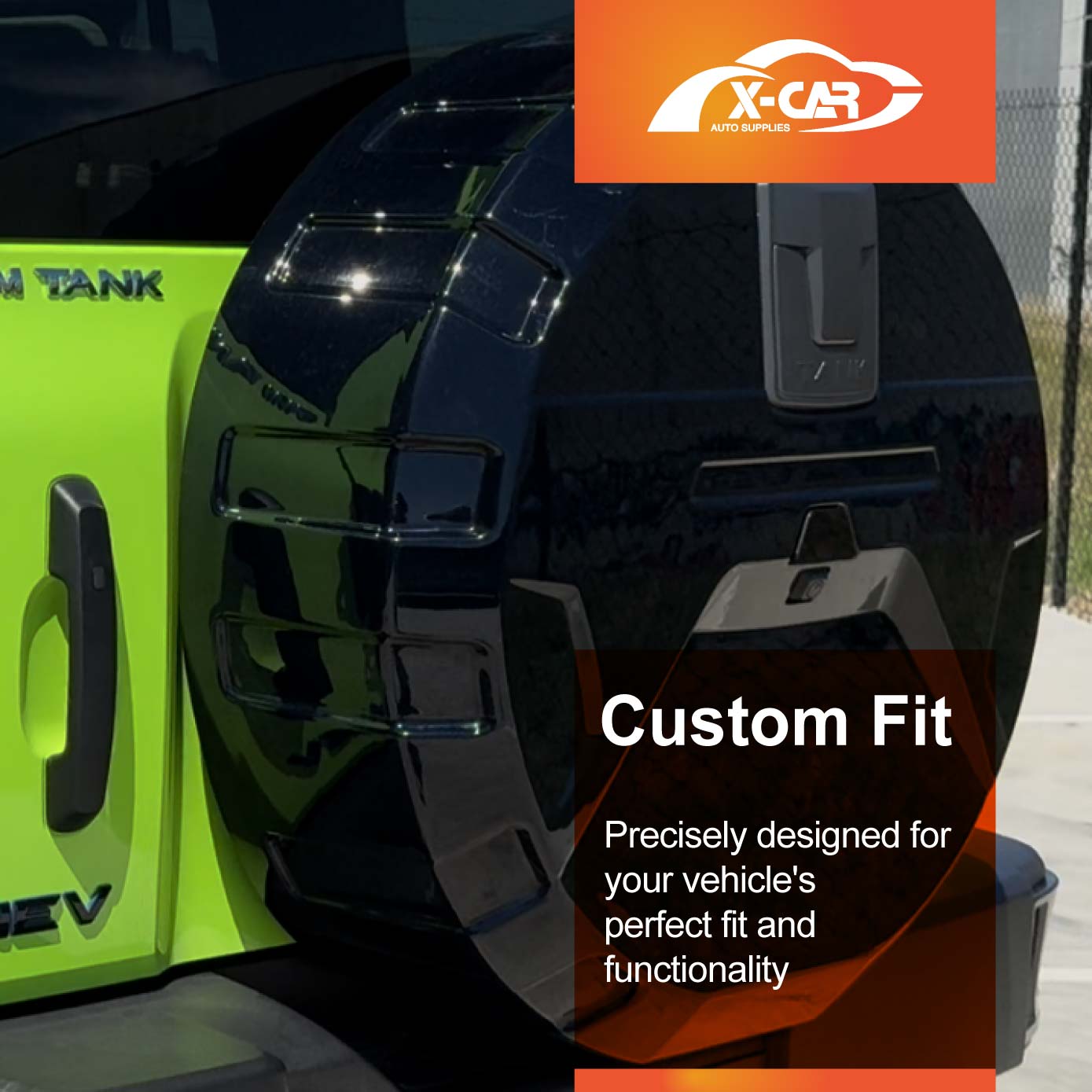 Glossy Black Spare Wheel Cover for GWM Tank 300 2023-2025 Tire Protective Case Exterior Modification Accessories