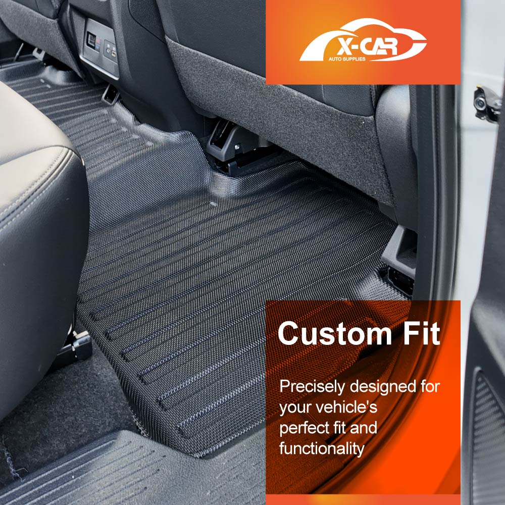 3D Floor Mats Boot Liner Set for Nissan X-trail Xtrail T33 7 Seats 2022-Onwards All Weather Heavy Duty Cargo Car Trunk Luggage Tray