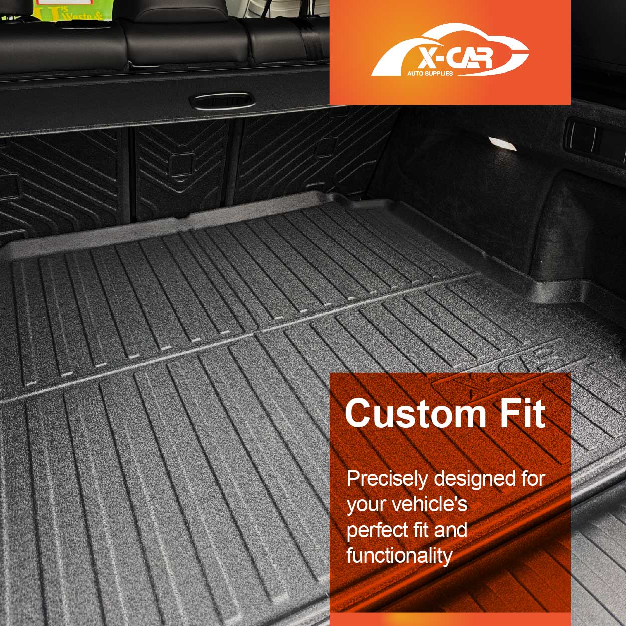 3D Floor Mats Boot Liner Set for BMW X5 X5M G05 F95 2018-Onwards All Weather Heavy Duty Cargo Car Trunk Luggage Tray