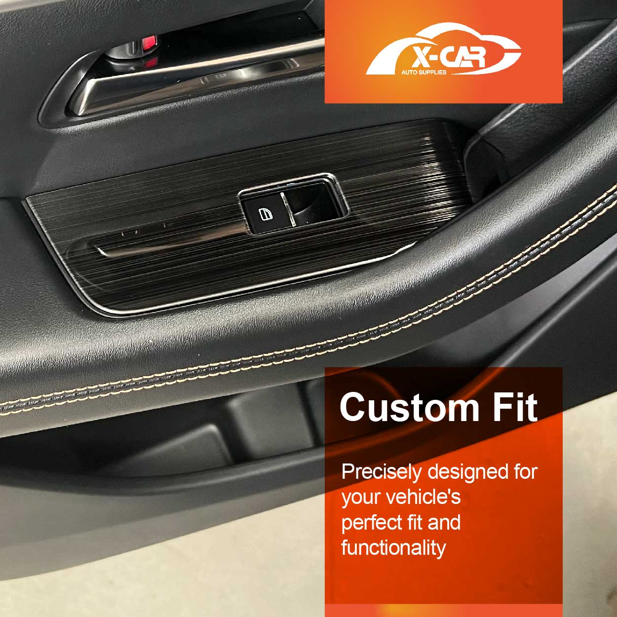 Power Window Control Switch Panel Trim for Mazda CX-80 CX80 2024-Onwards Stainless Steel Style Decor Cover Protector