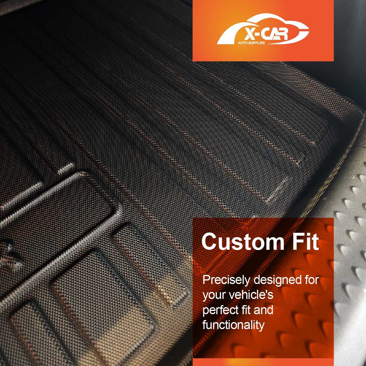3D Floor Mats Boot Liner for BYD Dolphin 2023-2025 All Weather Heavy Duty Cargo Car Trunk Luggage Tray