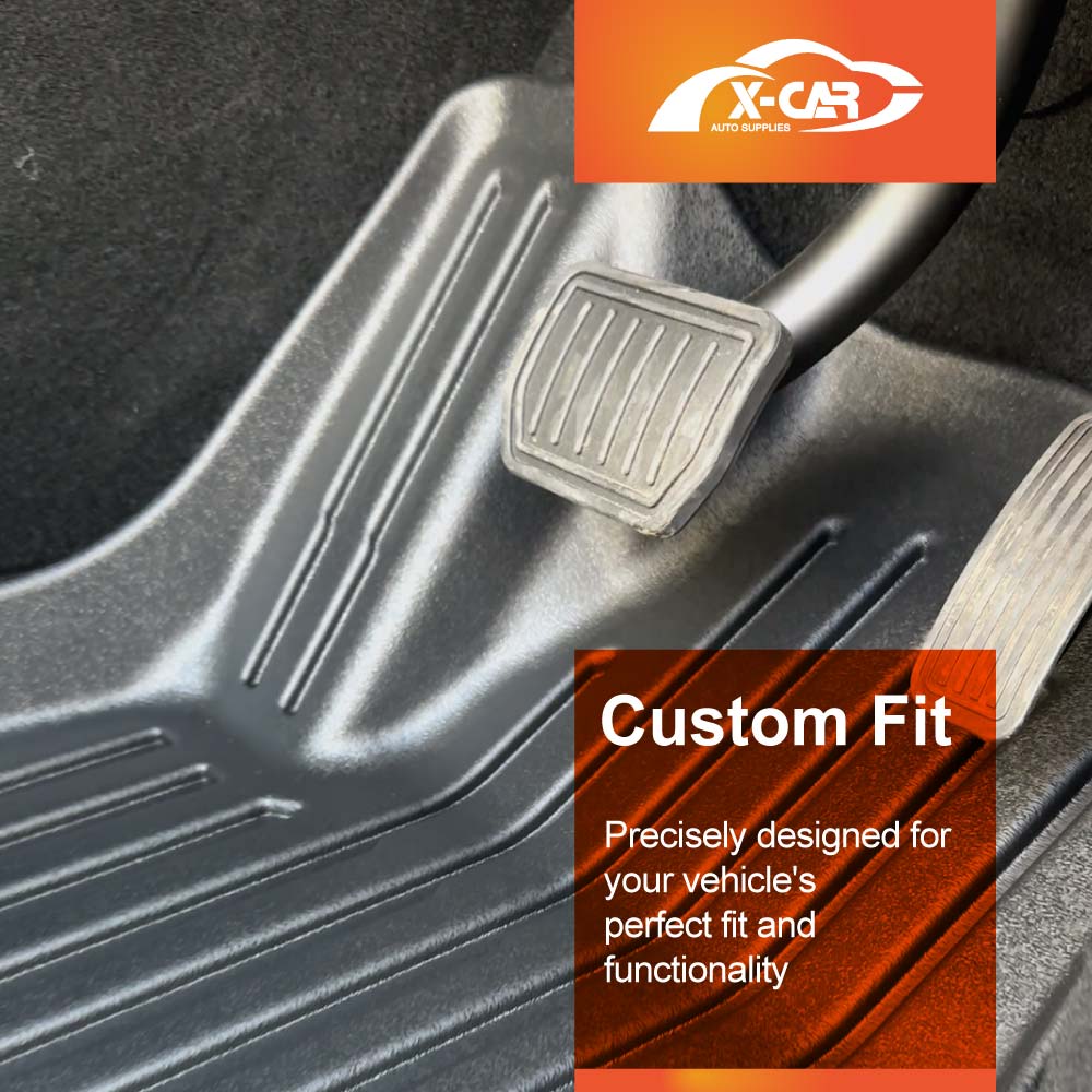 2-In-1 Boot Liners Front Mats Set for Tesla Model Y Juniper 2025-Onwards All Weather Front Toolbox Cargo Car Trunk Interior Cover