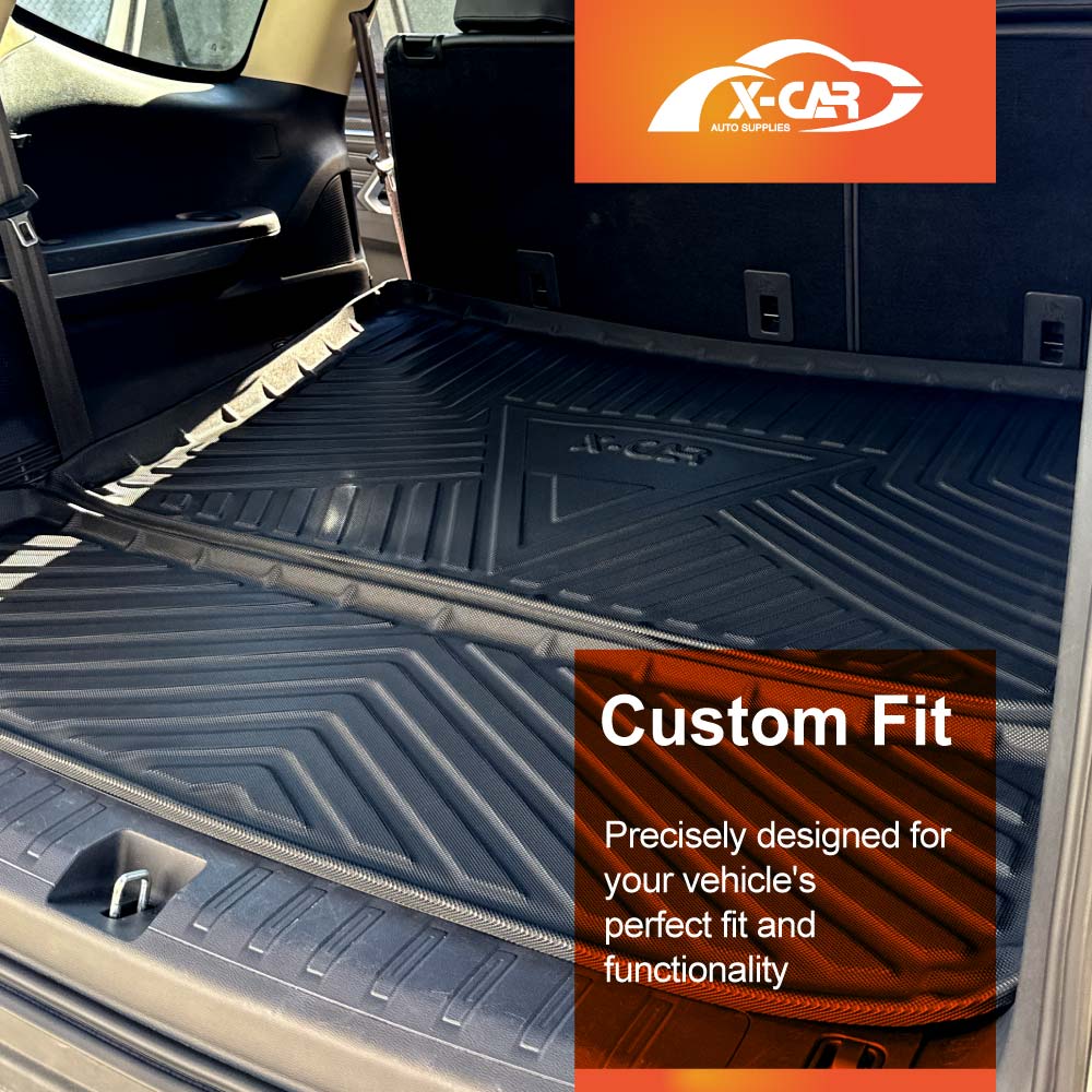 3D Floor Mats Boot Liner Set for LDV D90 2025-Onwards All Weather Heavy Duty Cargo Kick Mats Back Seat Protector Cover