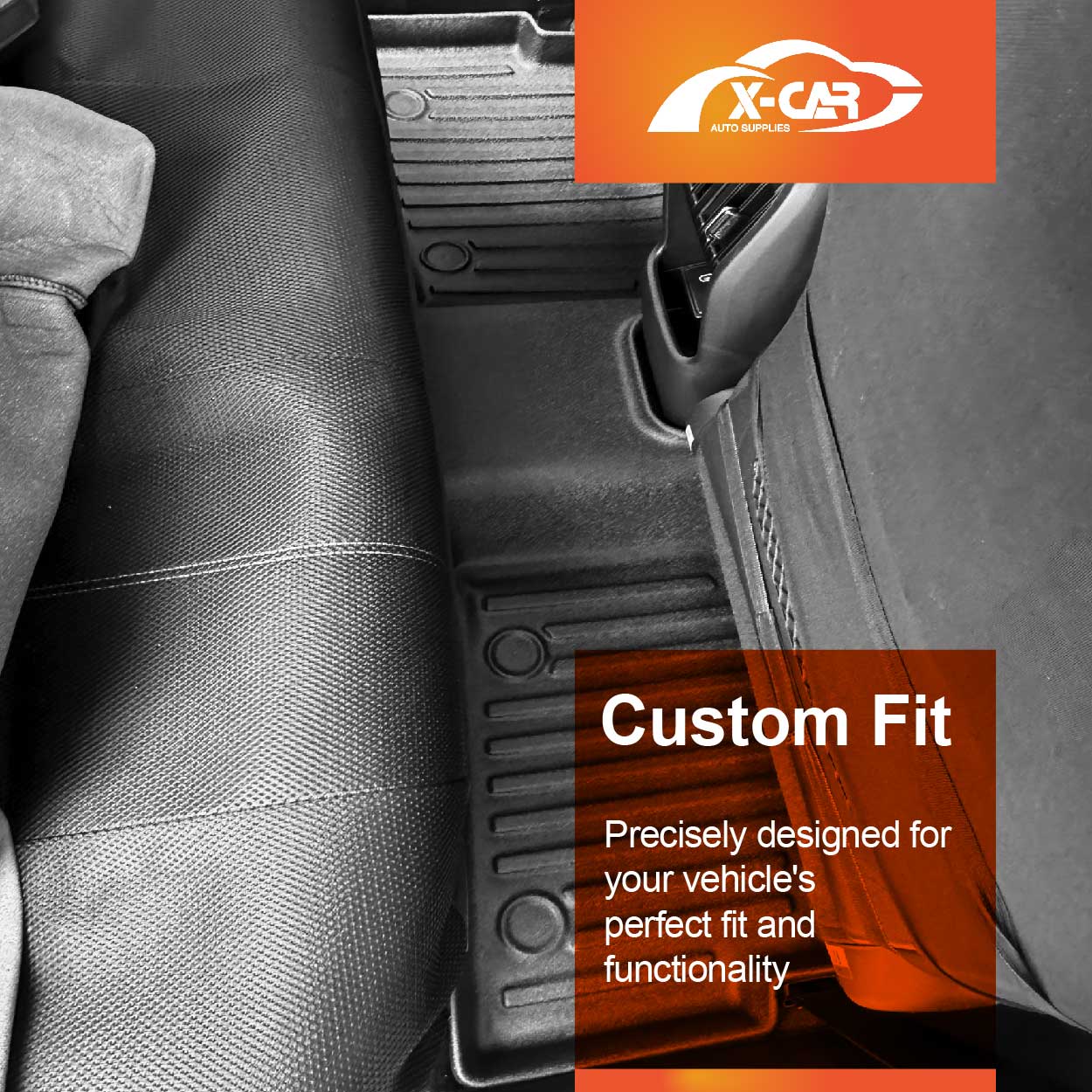 Floor Mats Boot Liner Set for Hyundai Kona 2023-2025 All Weather Heavy Duty Cargo Kick Mats Back Seat Protector Cover